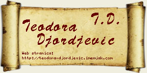 Teodora Đorđević vizit kartica